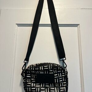 ALOHA Collection Black Crossbody with White Dash Print